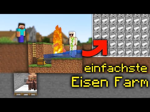 Die einfachste Eisenfarm in Minecraft bauen - einfache Minecraft Eisenfarm bauen Tutorial 1.19