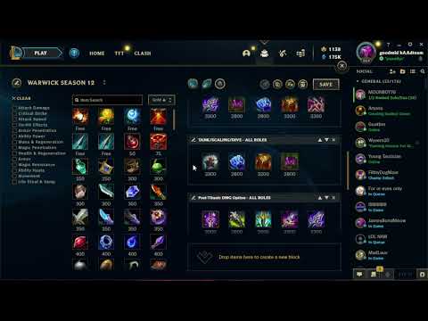 Rank 1 Warwick FINAL Season 12 BUILDS Guide | ALL ROLES
