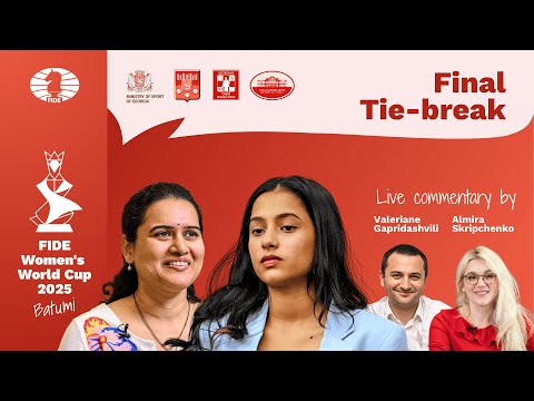 Chess ♟ |  Final | Tie-break | FIDE Women’s World Cup | 🇮🇳 Divya Deshmukh vs Humpy Koneru 🇮🇳