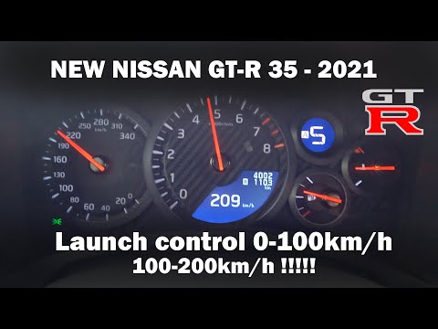 NEW NISSAN GT-R 35 2021 / 0-100km/h + 100-200km/h incredible Launch control