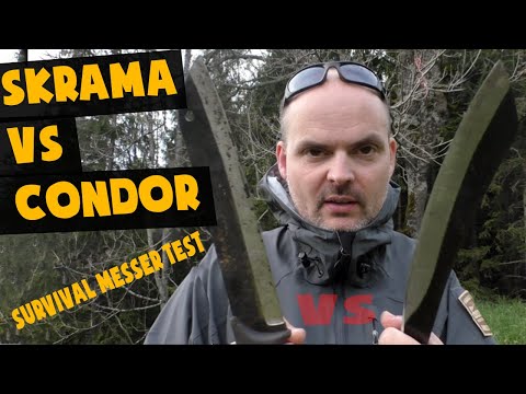 Survival knife test: Skrama or Condor?
