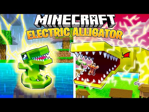 I Survived 100 Days as an ELECTRIC ALLIGATOR in HARDCORE Minecraft!