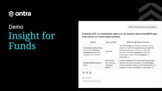 The AI Solution for Fund Obligation Management | Ontra Insight for Funds