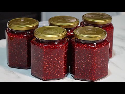 Raspberry Jam from Frozen Berries REDUCED SUGAR!