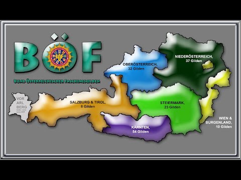 BÖF Bund Österreichischer Faschingsgilden, Länderaufteilung in Österreich