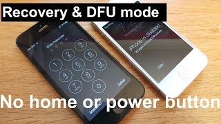 How to enter recovery/DFU mode without home/power button - iPhone 6 Plus/5S/5C/5/4S/4/3GS/iPad/iPod