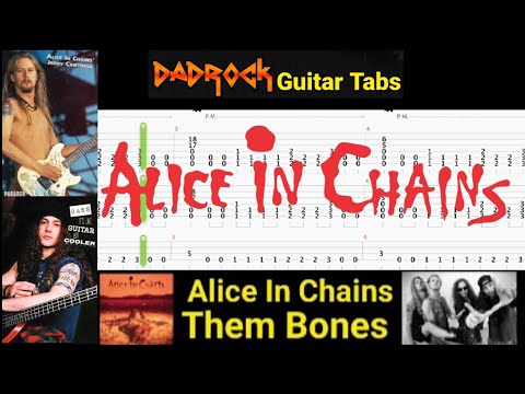 Them Bones - Alice In Chains - Guitar + Bass TABS Lesson