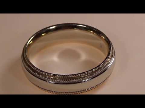 Two Millgrain Wedding Band