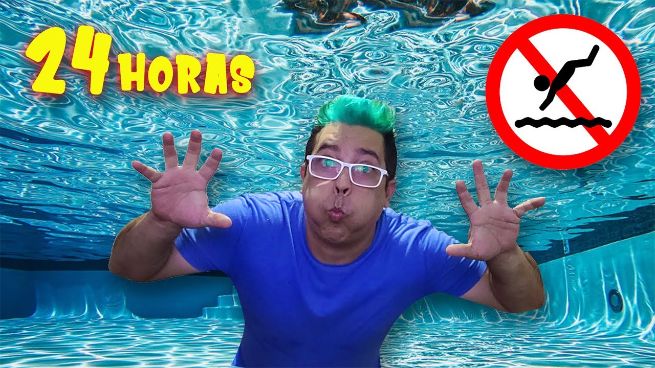 BRINCADEIRA NA PISCINA POR 24 HORAS!!! RONI FICHER!!!