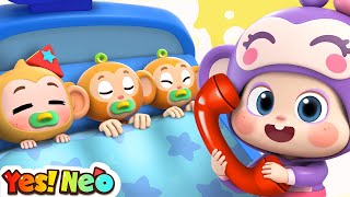 Five Little Monkeys | Newborn Baby | Safety Rules for Kids | Nursery Rhyme &amp; Kids Song | Yes! Neo