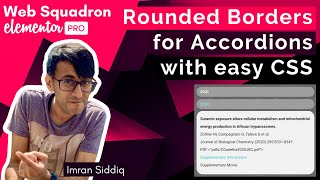 Elementor - Add Rounded Borders to Accordions with simple CSS Code