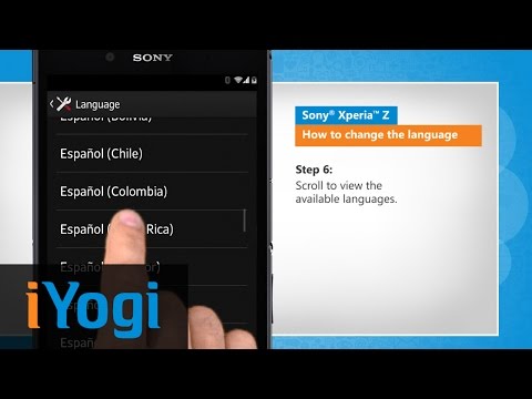 How to change the language on Sony® Xperia™ Z :Tutorial