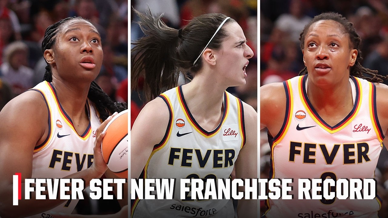 MORE FEVER HISTORY 🤩 Caitlin Clark, Aliyah Boston & Kelsey Mitchell combine for 70 🔥 | WNBA on ESPN