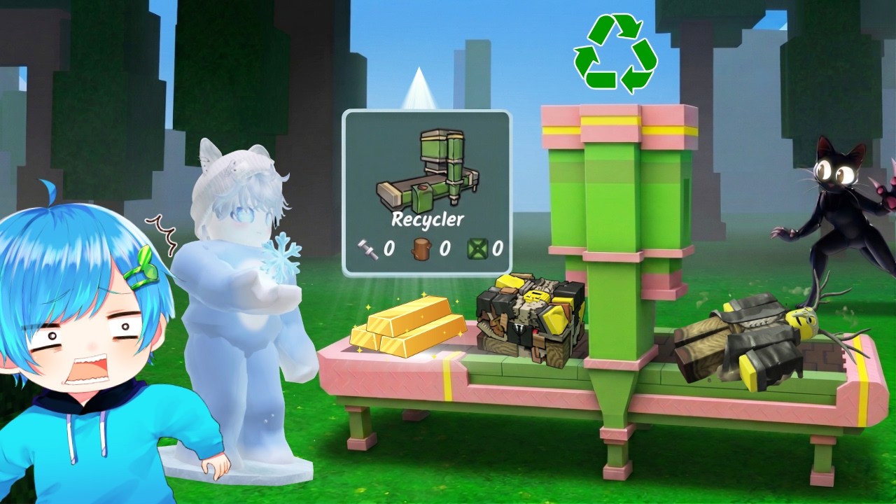 伝説のアイテムを変身させる『リサイクラー』が復活...その他のアプデも神すぎたww【ロブロックス/Roblox】