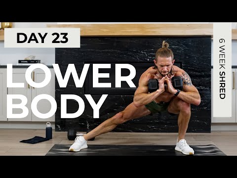 Day 23: 40 Min QUADS, HAMS, GLUTS & CALVES [Home Leg Workout] // 6WS1