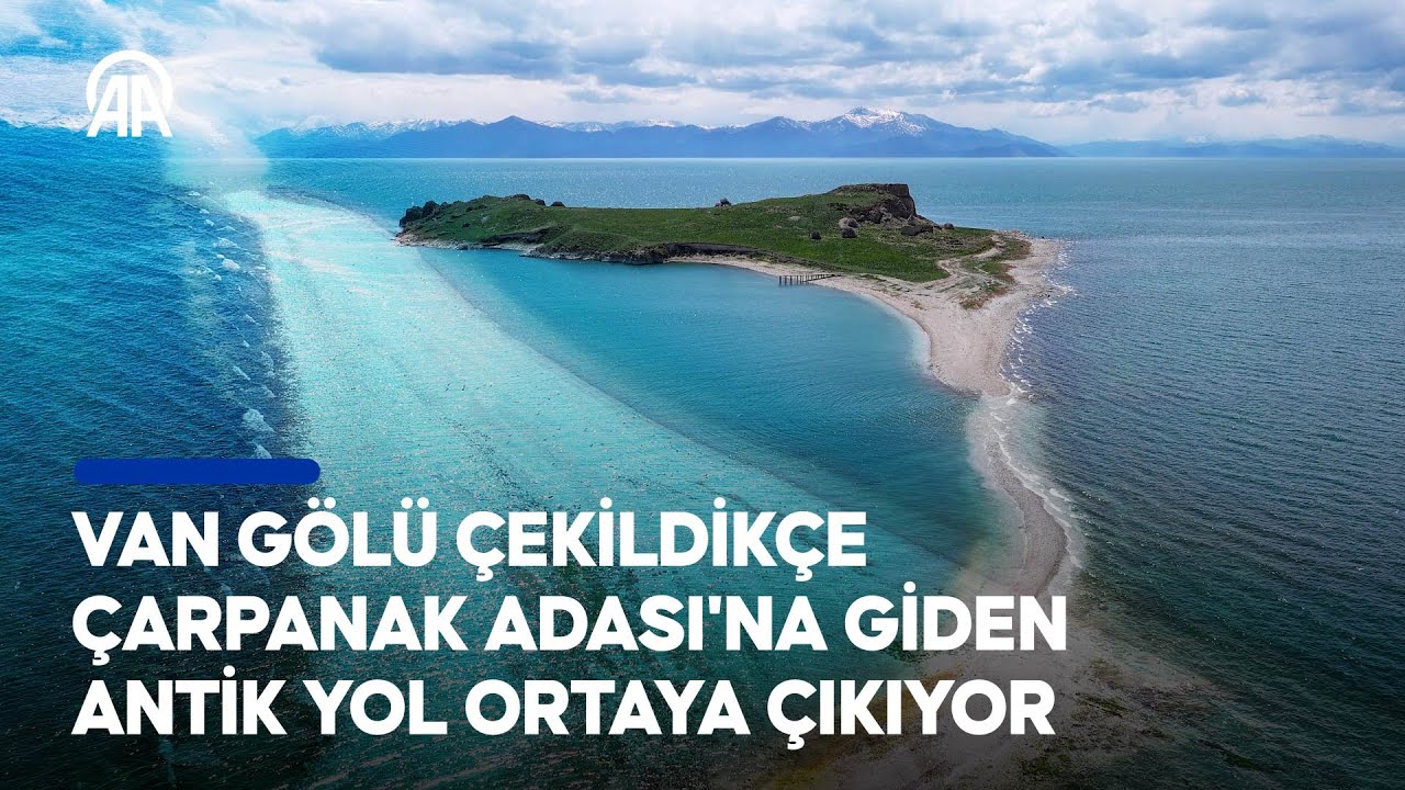 Van Gölü çekildikçe Çarpanak Adası'na giden antik yol ortaya çıkıyor