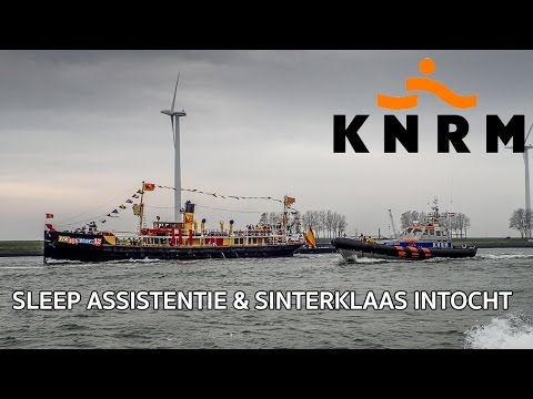 KNRM Hoek van Holland - Sleep assistentie & Sinterklaas intocht
