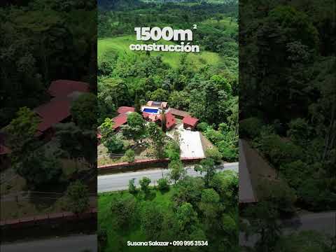 Propiedad de 18 hectáreas en venta Ecuador San Miguel de los Bancos. Hosteria funcionando.