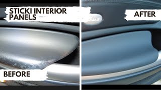 Cleaning and restoration of sticky soft touch plastic interior panels THE ONLY PROPER WAY