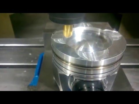 Machining Ford 6.4L International Piston