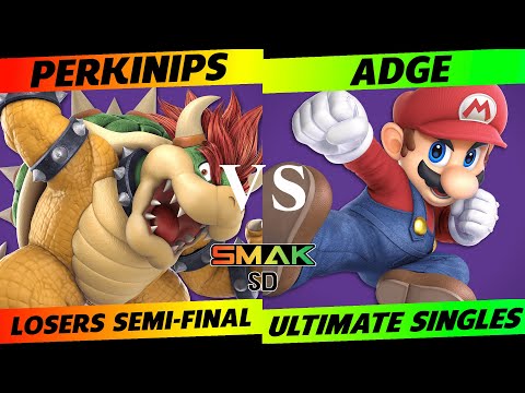 SMAK-SD Losers Semi-Finals - Perkinips (Bowser) vs. Adge (Mario) - SSBU