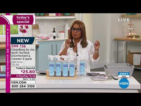 CleanBoss by Joy MultiSurface Disinfectant   Cleaner 4pa...