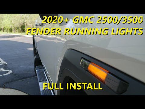 GMC Sierra 2500 / 3500 Fender Light Upgrade - Smoked or Frosted Running Light - (2020+ Sierra)