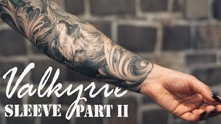 Valkyrie sleeve - Part II - Tattoo Timelapse