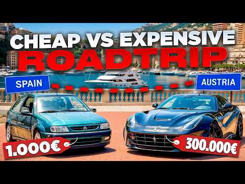 Cheap vs. Expensive Roadtrip! - 3.500 KM across Europe in a Ferrari & a 1.000€ Citroen