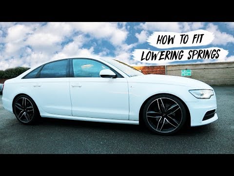 HOW TO (DIY) LOWER AUDI A6 C7 QUATTRO * H&R SPRINGS *