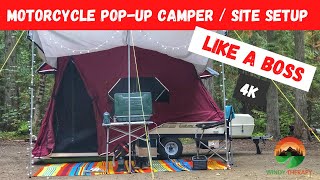 Motorcycle Pop Up Camper Trailer | Site Setup | Lees-Ure Lite
