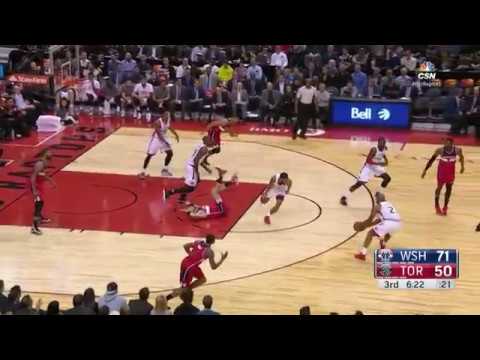 John Wall drills Marcin Gortat in FACE | Wizards vs Raptors 3.1.17 | 16-17 NBA Season