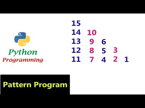 Python Pattern Programs Printing Numbers In Triangle Shape Column Wise Interview Question