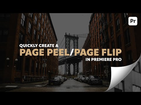 Quickly add a page peel and page flip effect using Adobe Premiere Pro