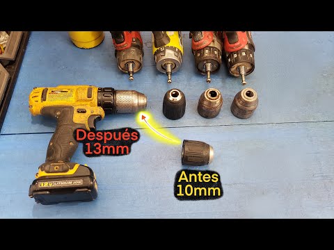 Several ways to change a chuck or drill chuck from 3/8 to 1/2 " @todoinventostv #132