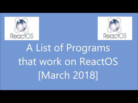 A list of Programs that work on ReactOS [March 2018]