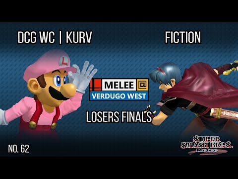 Melee @ Verdugo #62 - DCG WC | Kurv (Luigi) VS Fiction (Marth / Fox) - SSBM - Losers Finals
