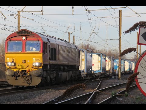 66076 Passes Darlington | 4E96 Mossend Euroterminal to Tees Dock | 18/01/22