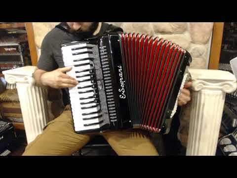 ESOP3796BK - Black E. Soprani Circus Line 3796 Piano Accordion LMM 37 96 $1399