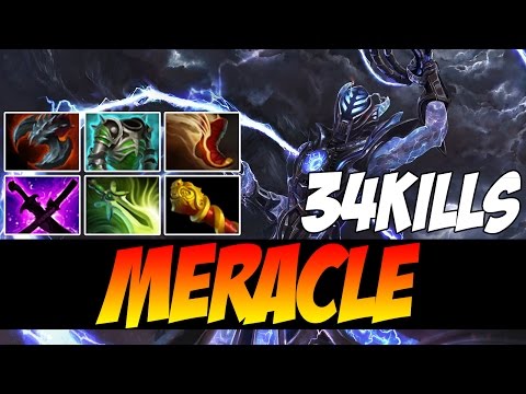 Meracle Plays Razor WITH 34 KILLS - 7700 MMR - Dota 2