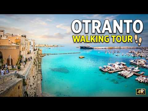 🇮🇹 🏰 OTRANTO, Italy 4K Walking Tour | Exploring the Historic Old Town & Castle