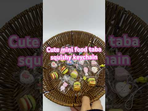 Mini taba squishy keychains, want or need 🍔#squishy #squishys #cutecore #cute #kawaii #handmade