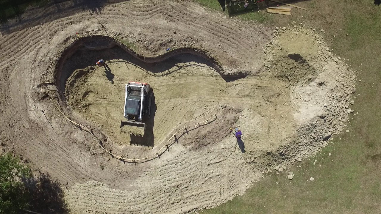 Gunite Swimming Pool Construction Montgomery, TX | Excavation | Drone Video