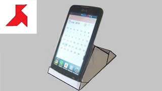 Как сделать вертикальную подставку для мобильного телефона из бумаги формата А4?