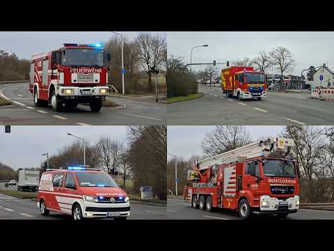 Einsatzfahrten zum Großbrand zur GSI nach Darmstadt-Wixhausen