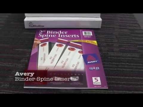 Avery Binder Spine Inserts Demo