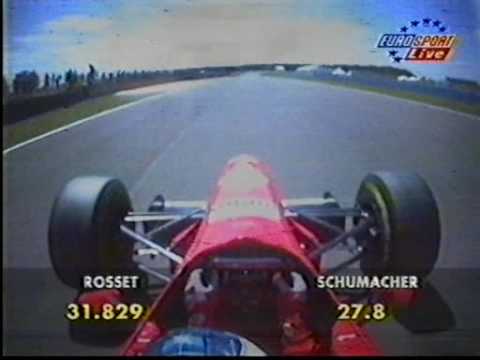 Michael Schumacher Qualifying at Silverstone 1996