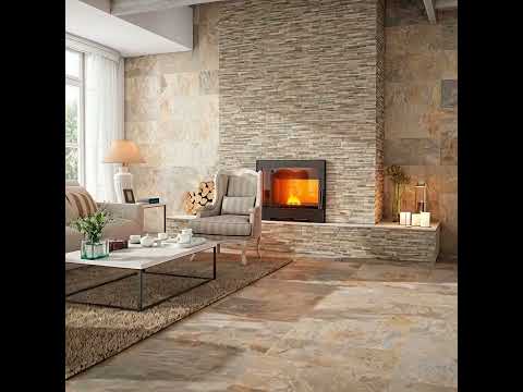 Carrelage effet parement Pezza ocre 32x62,5 cm