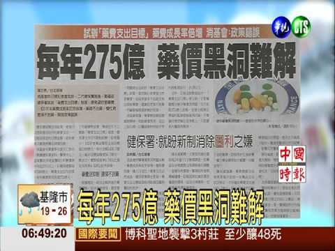 每年275億 藥價黑洞難解