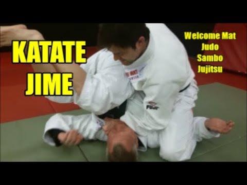 KATATE JIME SINGLE HAND STRANGLE — judo technique demonstration